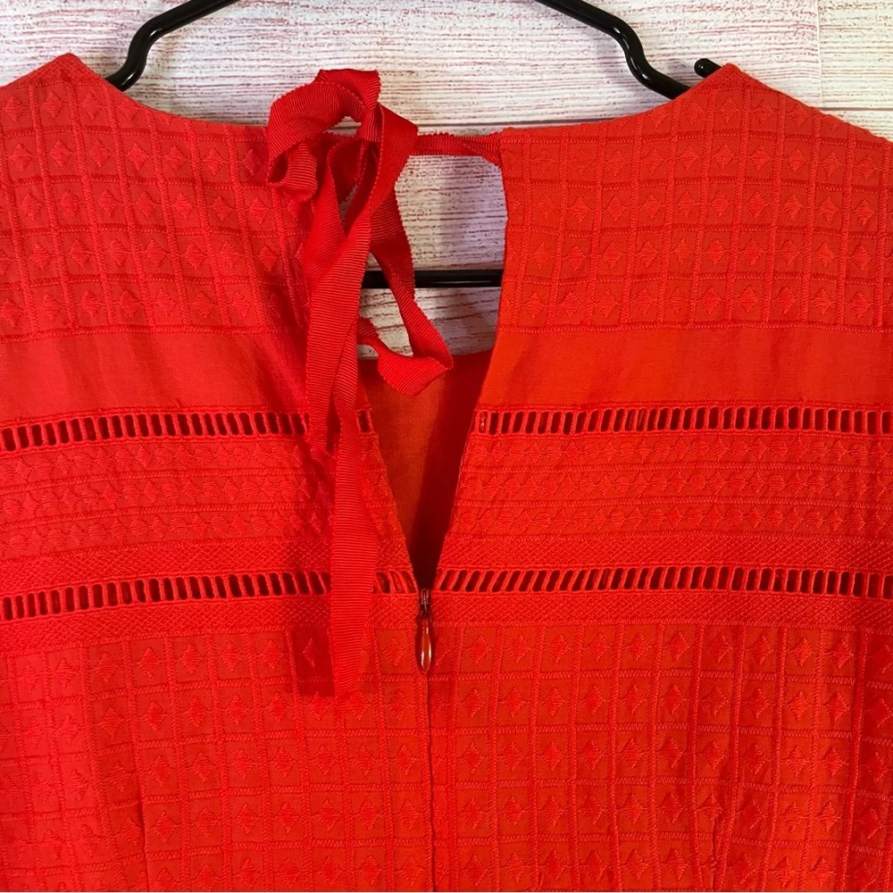 J.Crew Red Eyelet‎ Dress Size 2